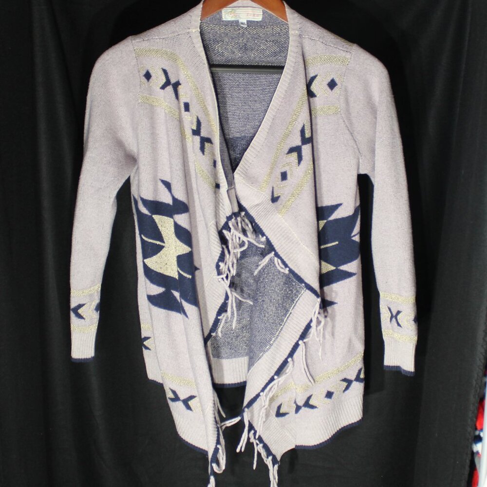 Cameo Rose Vintage Western Native American Themed Cardigan - Size M